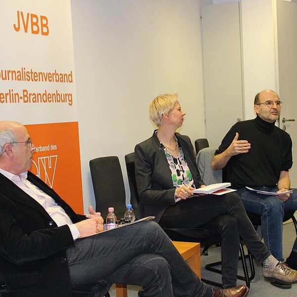 Prof. Martin Rennert, Anne Tilkorn und Christian Walther (Fotos: D. Falk/JVBB)