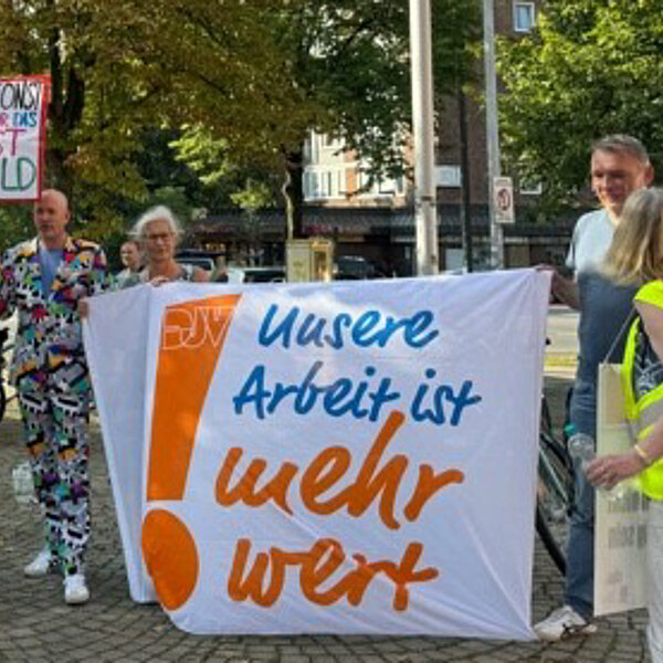 Warnstreik beim NDR in Hamburg am 05.09.24, Foto: Anja Westheuser