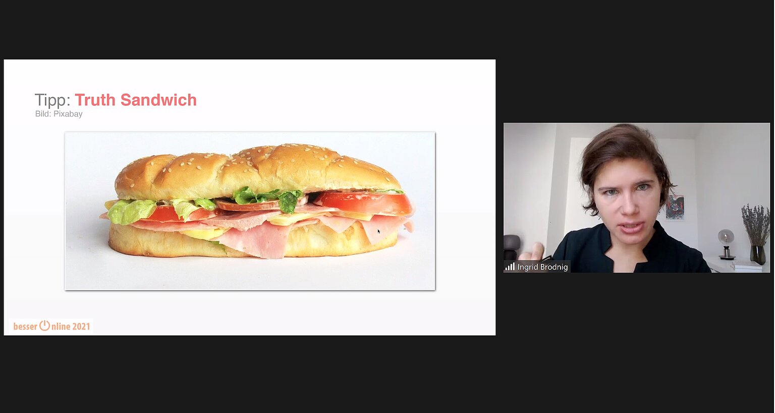 – Keynote von Ingrid Brodnig. Screenshot: DJV.