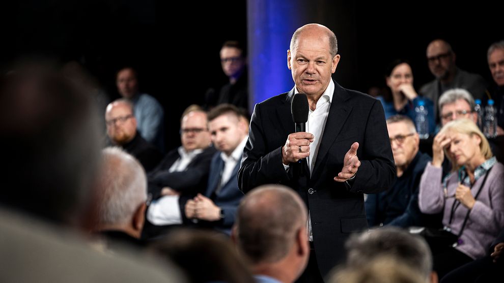  – Olaf Scholz: Ratschläge im Gepäck. Foto: Bundesregierung / Leon Kügeler