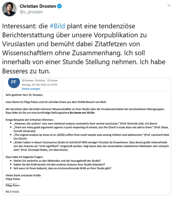  – Tweet von Christian Drosten (Quelle: Twitter)