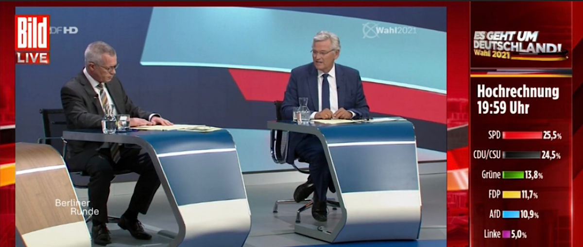  – "Berliner Runde" von ARD/ZDF bei BILD TV. Screenshot: DWDL.de