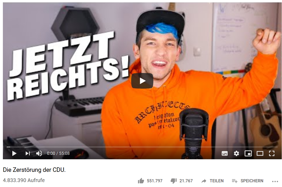  – Das umstrittenen Youtube-Video im Screenshot.
