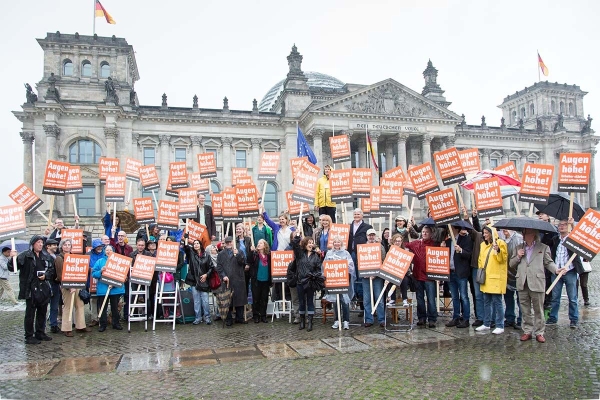  – Augenhöhe gefordert: Aktion der Urheber Foto: Liesa Fuchs