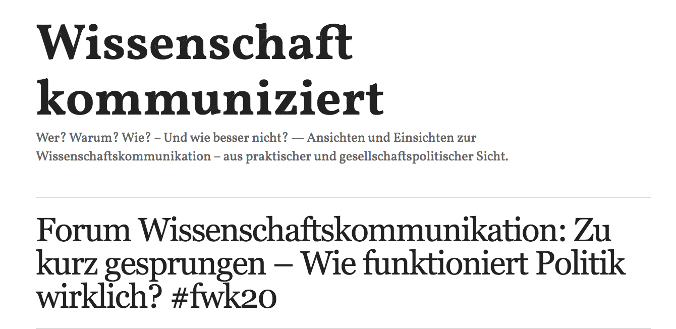 – Aktuelles Thema auf Reiner Korbmanns Blog