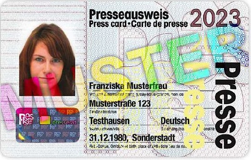 Bundeseinheitlicher Presseausweis 2023 – Bundeseinheitlicher Presseausweis 2023
